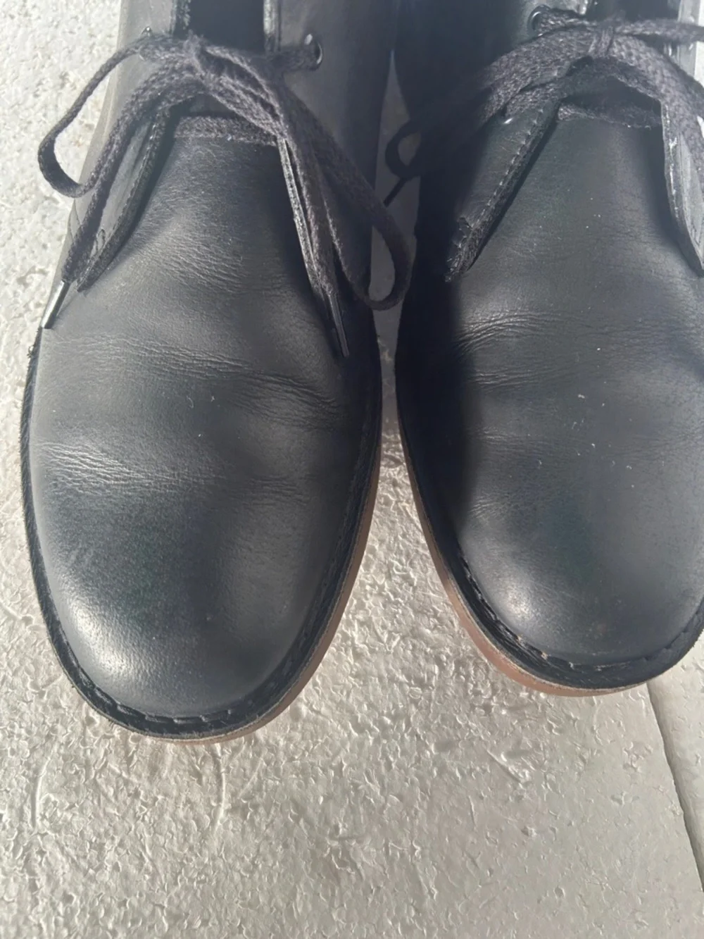 Clarks SZ 12 Bushacre Midnight Leather Desert Chukka Boots Timeless Old Money